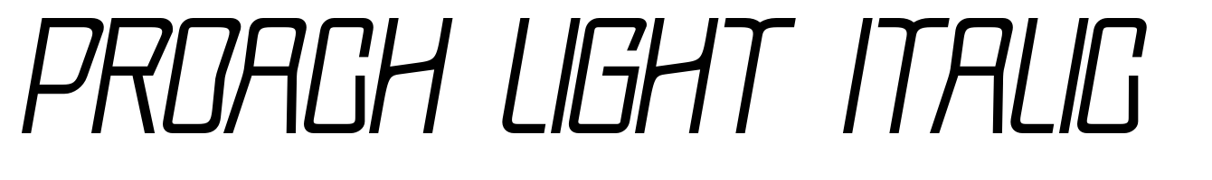 Proach Light Italic